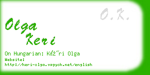 olga keri business card